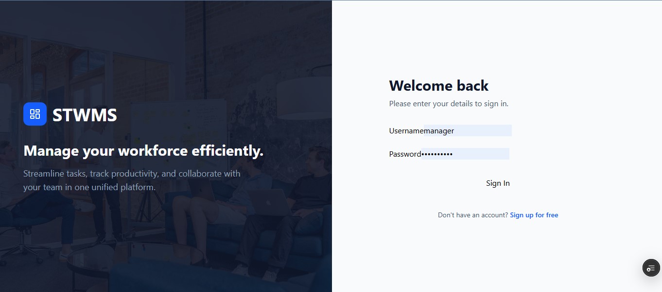 🎨 Smart Task & Workforce Management System